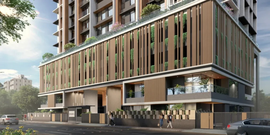 Modern Residential Building With Greenery